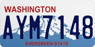WA license plate AYM7148