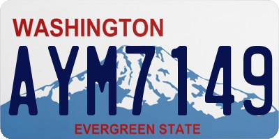WA license plate AYM7149