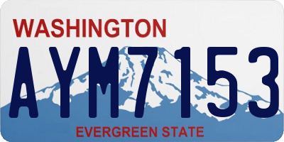 WA license plate AYM7153