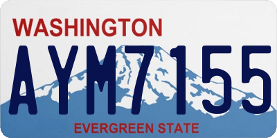 WA license plate AYM7155