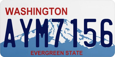 WA license plate AYM7156