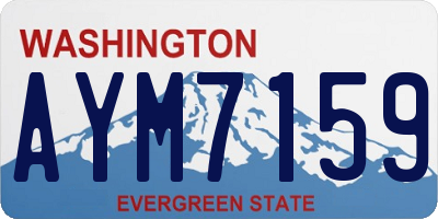 WA license plate AYM7159