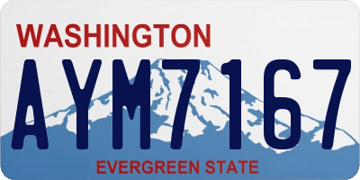 WA license plate AYM7167