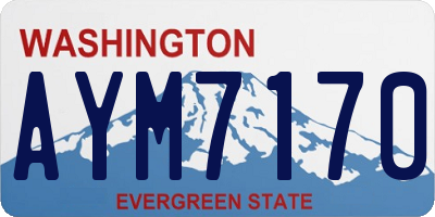 WA license plate AYM7170