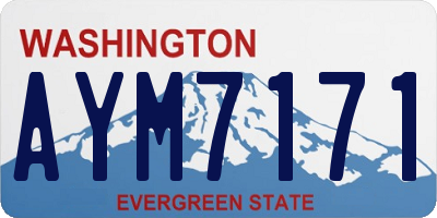WA license plate AYM7171