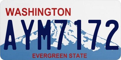 WA license plate AYM7172