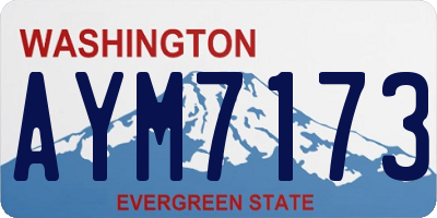 WA license plate AYM7173