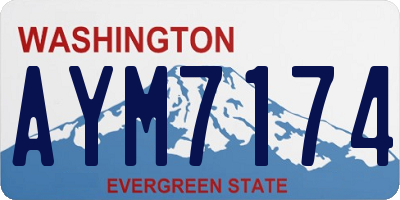 WA license plate AYM7174