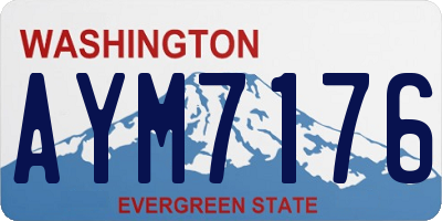 WA license plate AYM7176