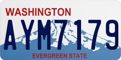 WA license plate AYM7179