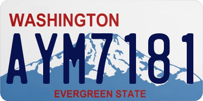 WA license plate AYM7181
