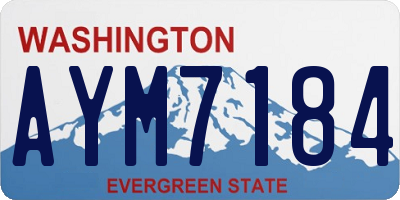 WA license plate AYM7184