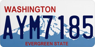 WA license plate AYM7185