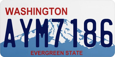 WA license plate AYM7186