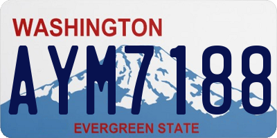 WA license plate AYM7188