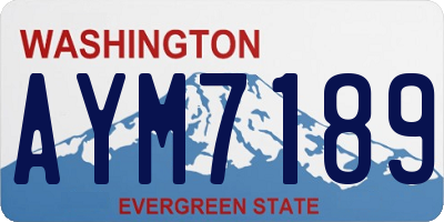 WA license plate AYM7189