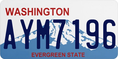 WA license plate AYM7196
