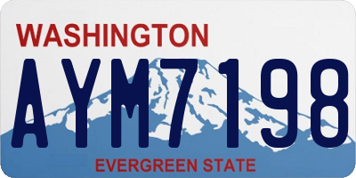 WA license plate AYM7198