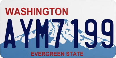 WA license plate AYM7199