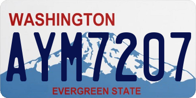 WA license plate AYM7207