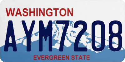 WA license plate AYM7208