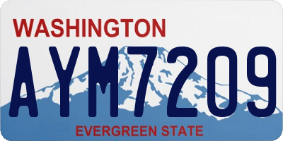 WA license plate AYM7209