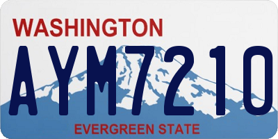 WA license plate AYM7210