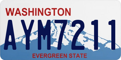 WA license plate AYM7211