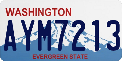 WA license plate AYM7213