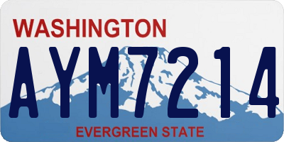 WA license plate AYM7214