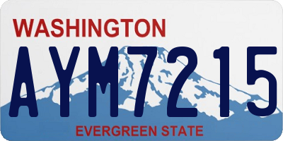 WA license plate AYM7215