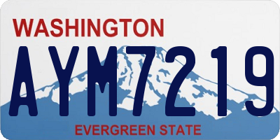 WA license plate AYM7219