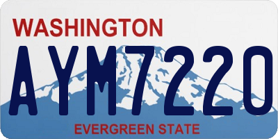 WA license plate AYM7220