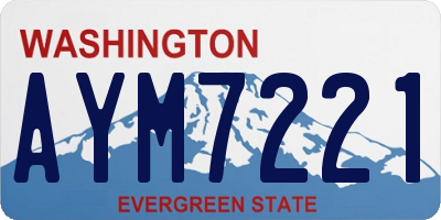 WA license plate AYM7221