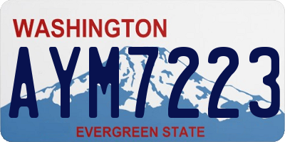 WA license plate AYM7223