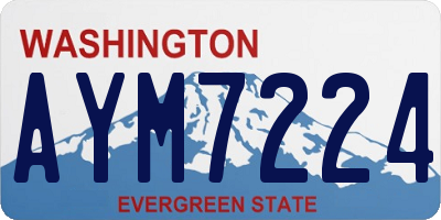 WA license plate AYM7224