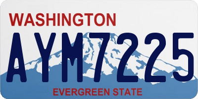 WA license plate AYM7225