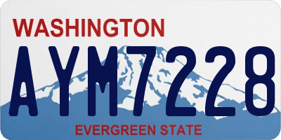 WA license plate AYM7228