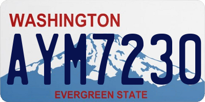 WA license plate AYM7230