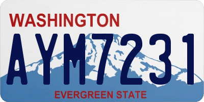 WA license plate AYM7231