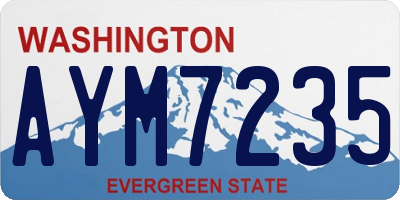 WA license plate AYM7235