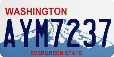 WA license plate AYM7237