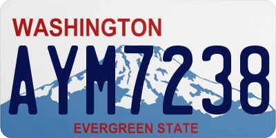 WA license plate AYM7238