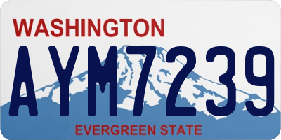 WA license plate AYM7239
