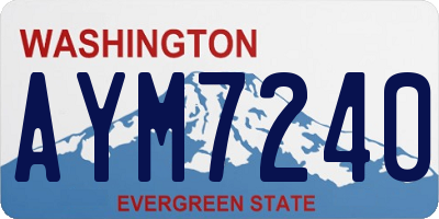 WA license plate AYM7240