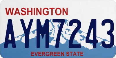 WA license plate AYM7243
