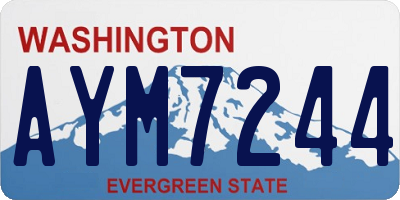 WA license plate AYM7244