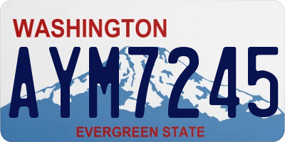 WA license plate AYM7245