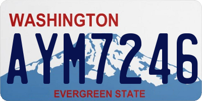 WA license plate AYM7246