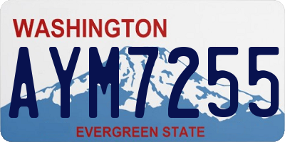 WA license plate AYM7255